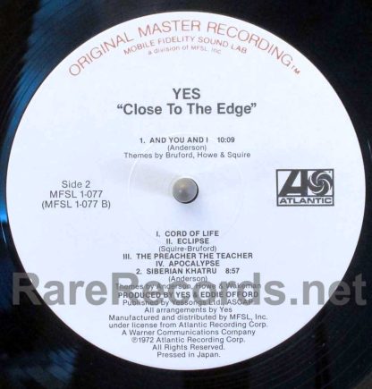 yes- close to the edge mobile fidelity lp