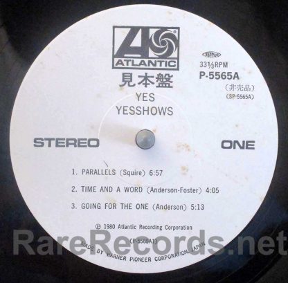 yes - yesshows japan promo lp